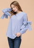 Women's Tie Sleeve Poplin Blouse - My Store