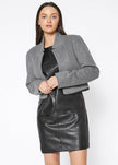 Women's 2 In 1 Brushed Wool Open Front Zipper Coat Jacket - My Store