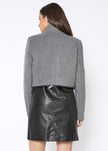 Women's 2 In 1 Brushed Wool Open Front Zipper Coat Jacket - My Store