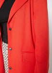 Women's Notch Collar Longline Jacket In Paprika - My Store