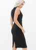 Women's Set Impression Keyhole Front Midi Dress In Black - My Store