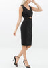 Women's Set Impression Keyhole Front Midi Dress In Black - My Store