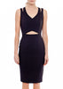 Women's Set Impression Keyhole Front Midi Dress In Black - My Store