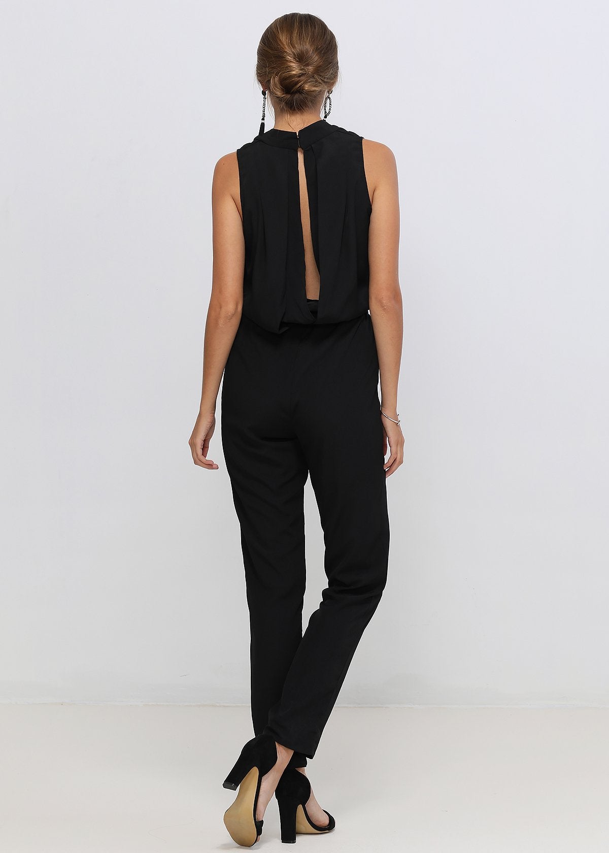 Women's Light Formal Sleeveless V-Neck Jumpsuit - My Store