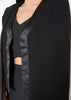 Women's Black Satin Trim Cape Blazer - My Store