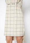 Window Pane Plaid High Low Sleeveless Dress - My Store