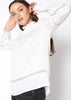 Women's Eyelet Long Sleeve Mock Neck Top - My Store