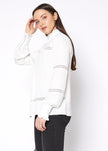 Women's Eyelet Long Sleeve Mock Neck Top - My Store