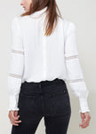 Women's Eyelet Long Sleeve Mock Neck Top - My Store