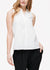 Women's Basic Sleeveless Poplin Shirt In White - My Store