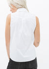 Women's Sleeveless Trim Detail Button Up Shirt - My Store