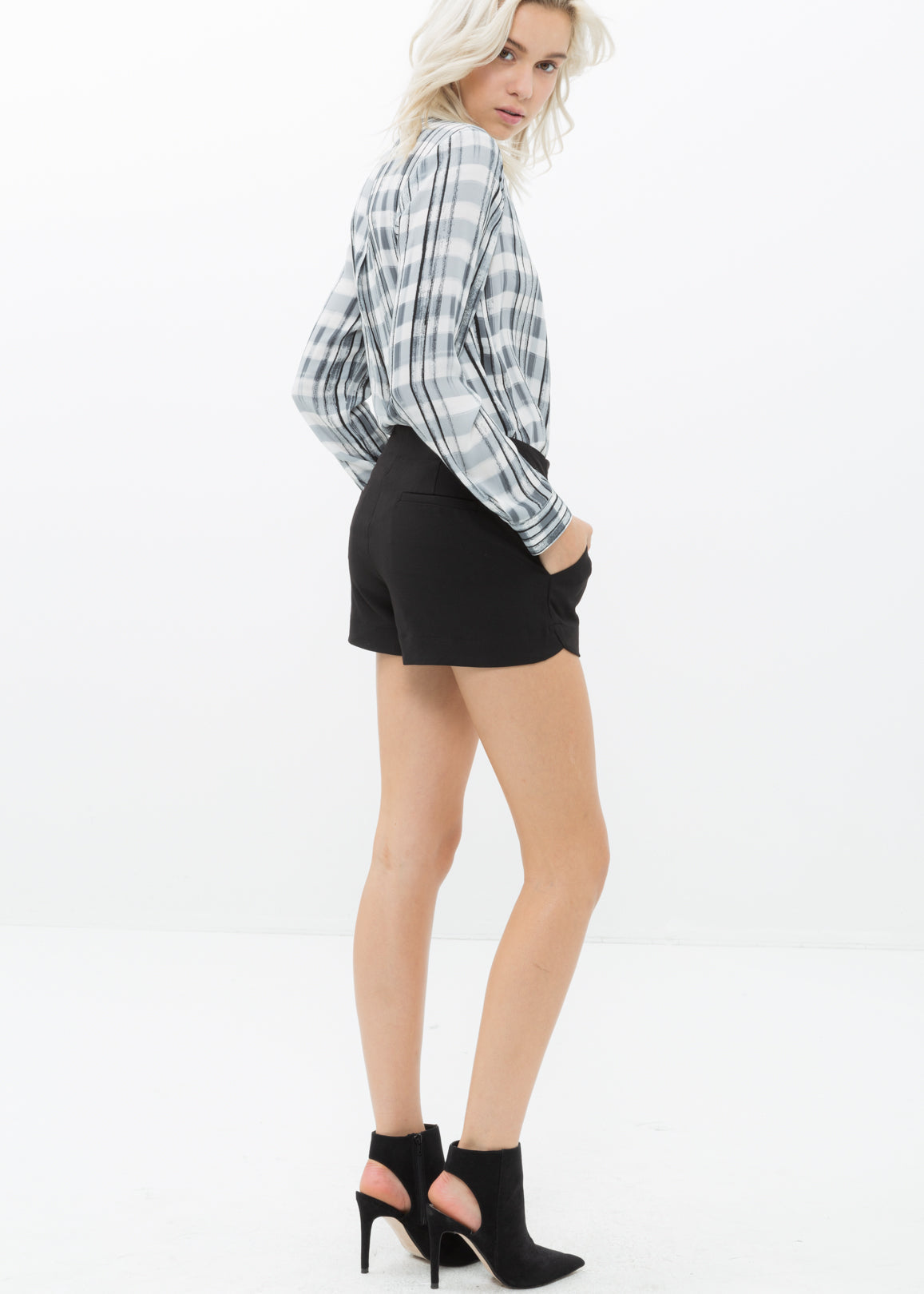 Women's Gabardine Mid Rise Shorts - My Store