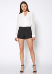 Women's Gabardine Mid Rise Shorts - My Store