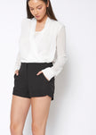 Women's Gabardine Mid Rise Shorts - My Store