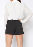 Women's Gabardine Mid Rise Shorts - My Store