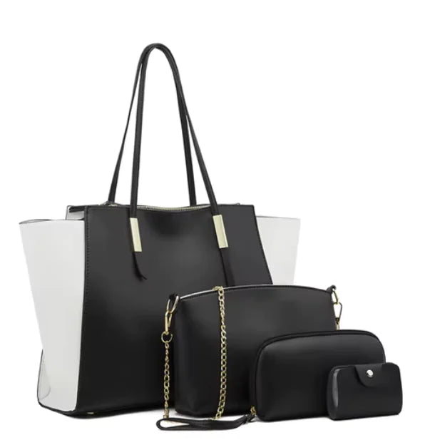 Luxe4 Women's 4-Piece PU Vegan Leather Bag Set - My Store