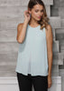 Women's Sleeveless Slit Blouse - My Store