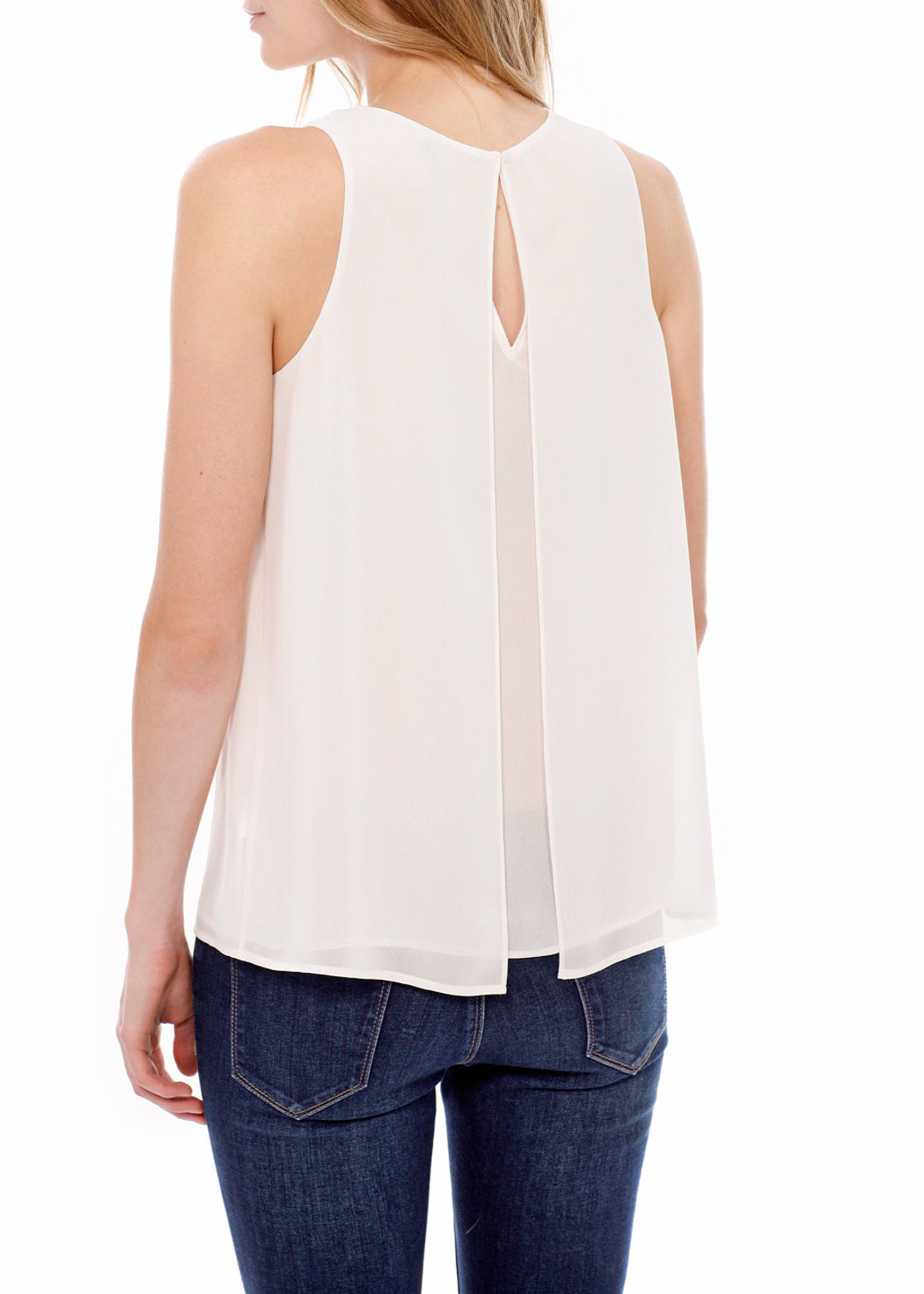 Women's Sleeveless Slit Blouse - My Store