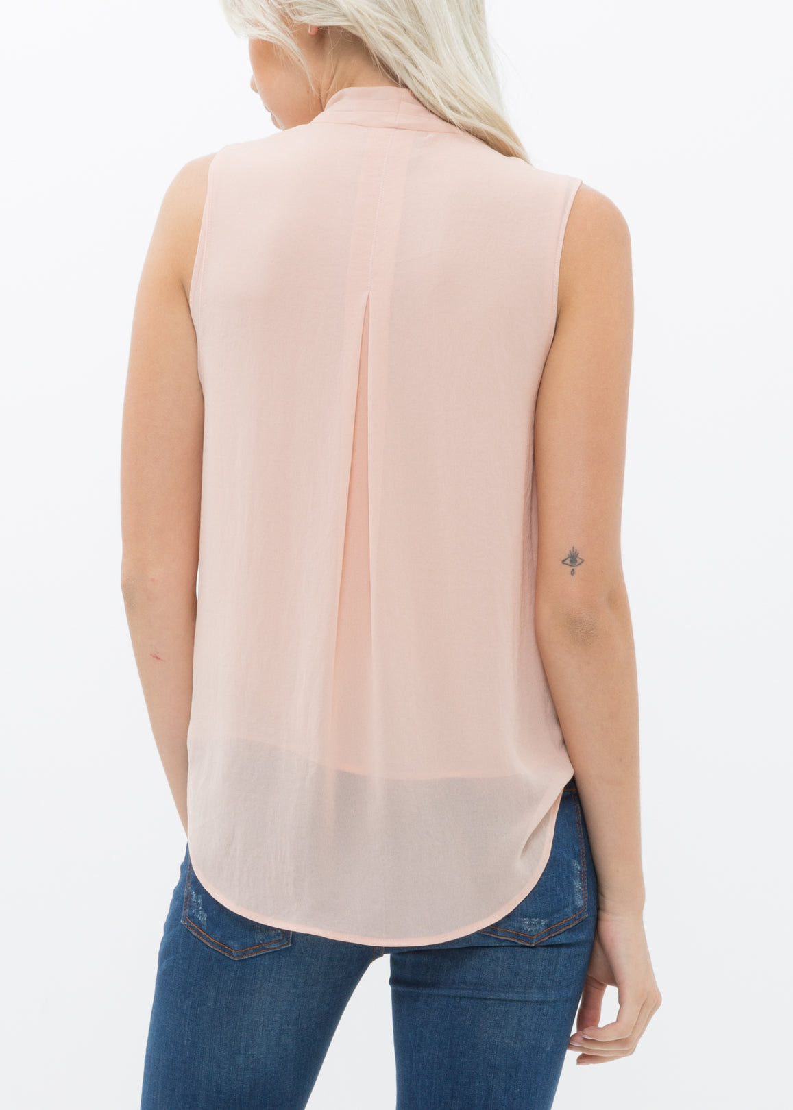 Women's Surplice Sleeveless Blouse In Blush - My Store