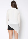 Drape Front Asymmetrical Elegant Blouse - My Store