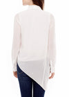 Drape Front Asymmetrical Elegant Blouse - My Store