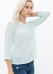 Women's Embossed Top In Pepper Mint - My Store