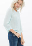 Women's Embossed Top In Pepper Mint - My Store