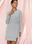 Women's Twist Front Dress In Dove Silver - My Store