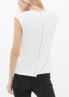 Women's Sleeveless Wrap Blouse In Ivory - My Store