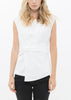 Women's Sleeveless Wrap Blouse In Ivory - My Store