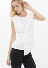 Women's Sleeveless Wrap Blouse In Ivory - My Store