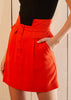 Women's High Waisted Utility Skirt in Poppy - My Store