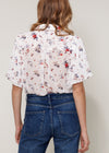 Women's Soft Flower Bell Sleeve Shirt Blouse - My Store