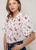 Women's Soft Flower Bell Sleeve Shirt Blouse - My Store