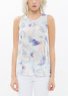 Women's Sleeveless Slit Blouse In Water Color - My Store