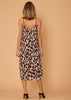 Women's Pleated Cami Dress in Leopard Sketch - My Store