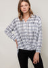 Printed Wrap Hem Blouse - My Store