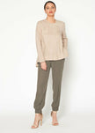 Women's Crewneck Hi-Lo Flared Hem Top - My Store