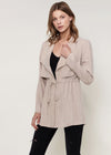 Ro&de Noir Open Front Jacket In Taupe - My Store