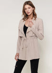 Ro&de Noir Open Front Jacket In Taupe - My Store