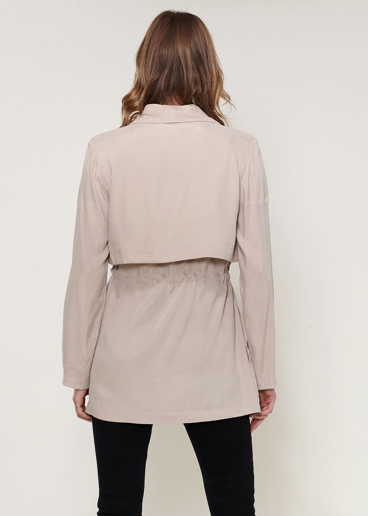 Ro&de Noir Open Front Jacket In Taupe - My Store