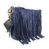 Willow Fringe Leather Handbag -Sapphire - My Store