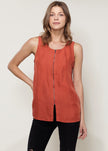 Women's Sleeveless Zip Up Front Top - My Store