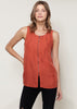 Women's Sleeveless Zip Up Front Top - My Store