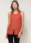 Women's Sleeveless Zip Up Front Top - My Store