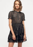 Women's Lurex Yoryu Ruffle Dress In Black - My Store