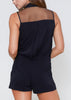 V-Neck Sleeveless Romper In Black - My Store