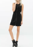 Women's Sleeveless Mesh Front Zipper Dress - My Store