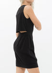 Women's Sleeveless Mesh Front Zipper Dress - My Store