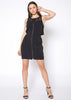 Women's Sleeveless Mesh Front Zipper Dress - My Store